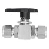 Ball Valve Straight Through 1/2in Thread Fluid Control Device Stainless