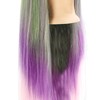 Green Purple Gradient Wig Hair Mannequin Head Hairdressing Styling Training