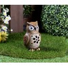 Lunartec Solar Figures: Decorative Owl with Luminous LED Eyes and