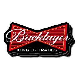 (Pack of 3) Bricklayer Vinyl Stickers Masonry Construction Decals for Hard Hat, Tool Box, Laptop Waterproof, Durable & Funny Gift for Skilled Tradesmen 3 Inches