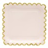 Sparkle and Bash Pastel Paper Plates with Scalloped Gold Foil