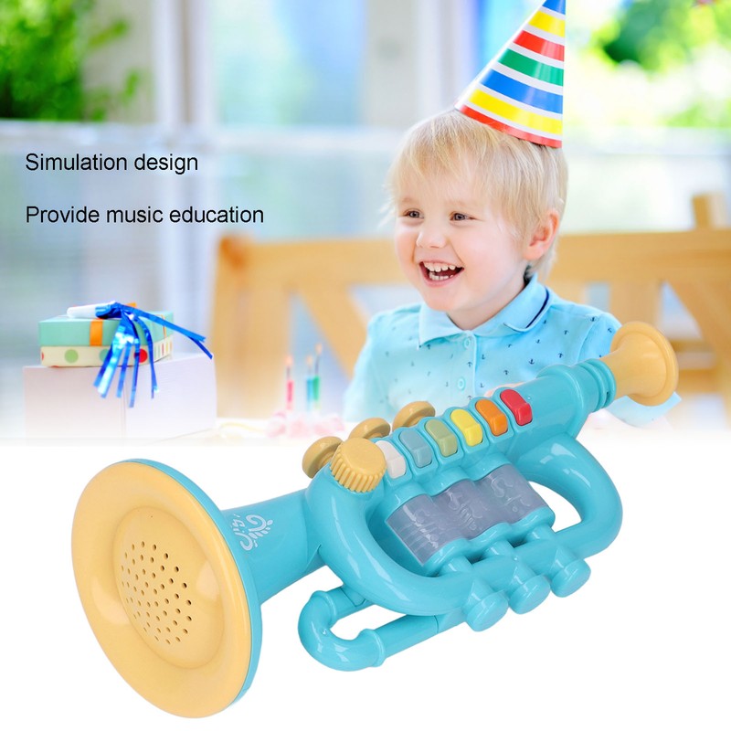 Horn Toy Simulation Design Dynamic Lighting Effect Musical Instrument Horn