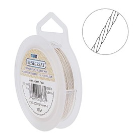 BENECREAT 22 Gauge / 0.6 mm Twisted Copper Wire, 10 Metres, Cloudy Resistant Silver Wire for Craft Jewellery Making
