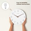 12'' Wooden Wall Clock - Plumeet Frameless Clocks with Silent