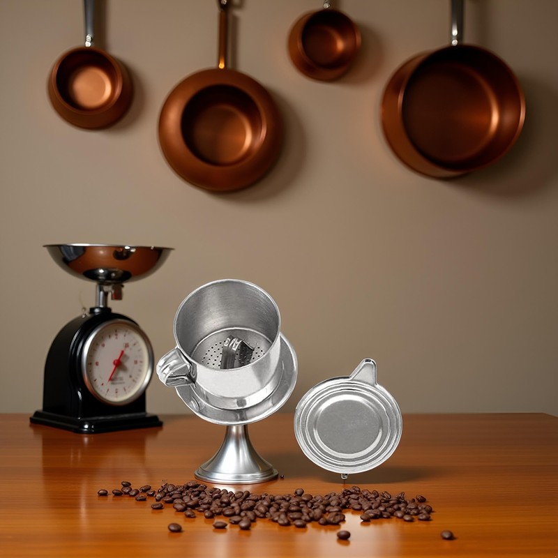 1 Set Vietnamese Coffee Filter Stainless Steel Coffee Pot Drip