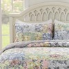 Greenland Home Emma Floral Patchwork Quilted Reversible Pillow Sham, Standard