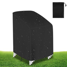 Garden Chair Cover Garden Chairs Cover Garden Chairs Winterproof Protective Cover Garden Chairs Protective Cover Stacking Chairs Chair Cover Outdoor Weatherproof 210D Waterproof Anti-UV Tear-Resistant