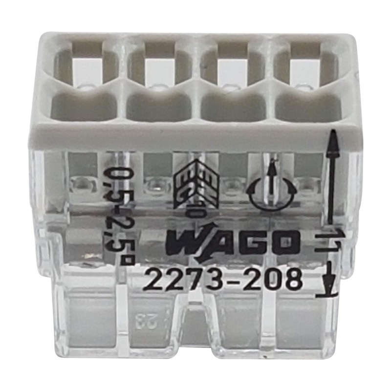10 x Wago Connector 8 Head 0, 5–2,5 MM2 Grey