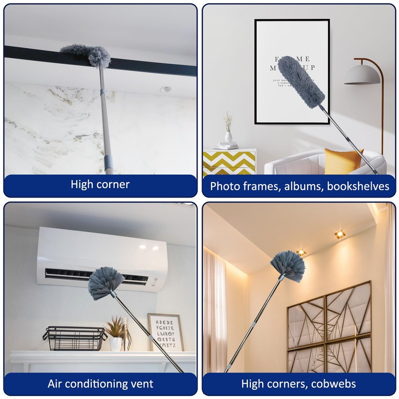 20 Ft+ High Reach Cobweb Dusting Kit with 3-14 Ft