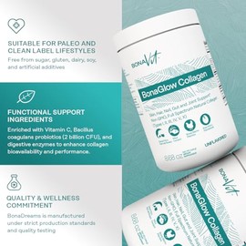 Colágeno hidrolizado tipos I, II, III, IV, V y X - Mezcla premium - 24 porciones - Con vitamina C y enzimas digestivas - Sin azúcar, sin OMG, apto... 
