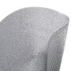 DII Woven Placemats Collection Metallic Round Placemat Set, 15", Silver,