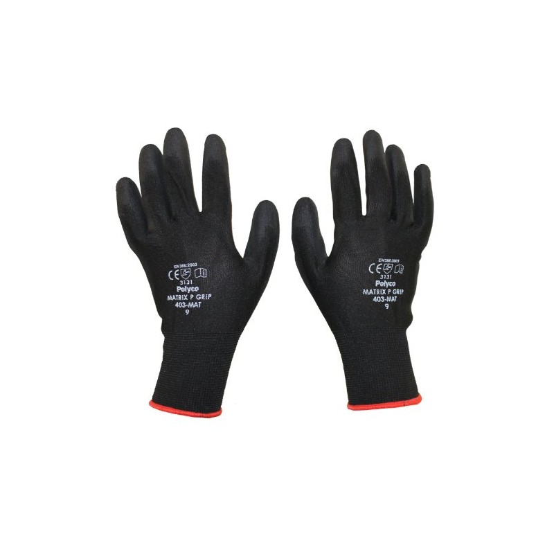 6 Pairs - POLYCO Matrix P Grip - Black PU