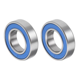 QUARKZMAN 6902-2RS 15 x 28 x 7 mm Ball Bearings x 2 Pieces Chrome Steel for Machines and Tools Double Sealed Blue
