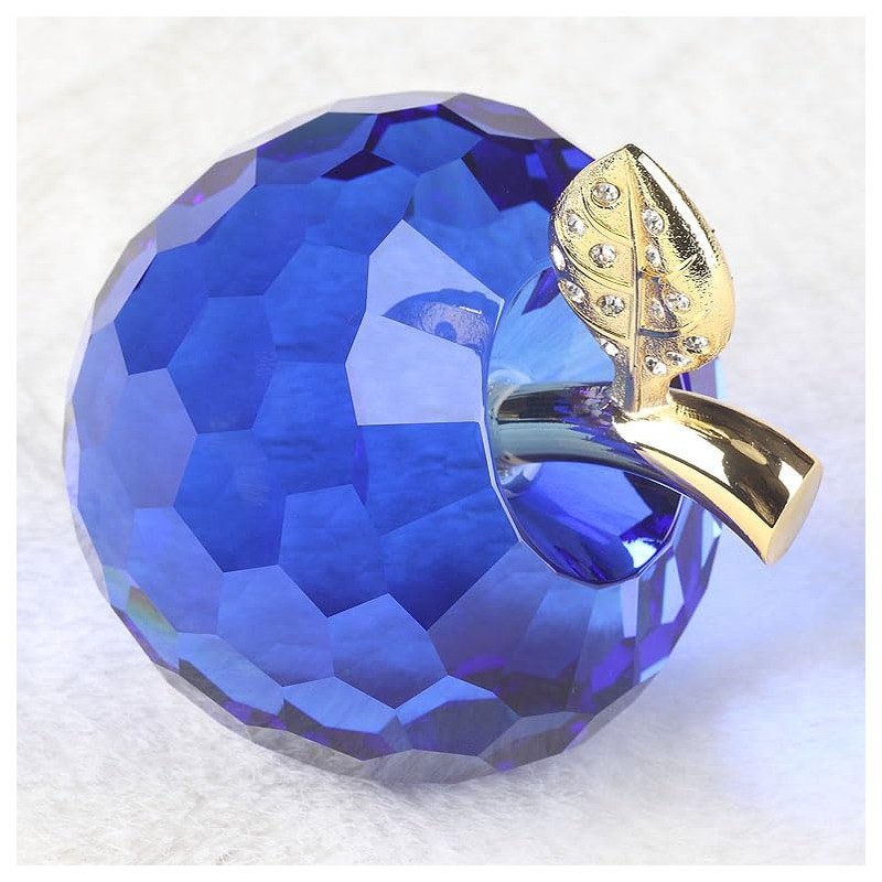 DOJOZ Crystal Apple Paperweight Craft Decoration Table top Ornament Statue