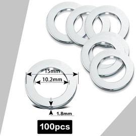 Pack of 100 Fitschenringe Room Door Set Washers Door Hinge Mounting Rings Without Abrasion Marks 10.20 x 15.8 x 1.8 mm Galvanised