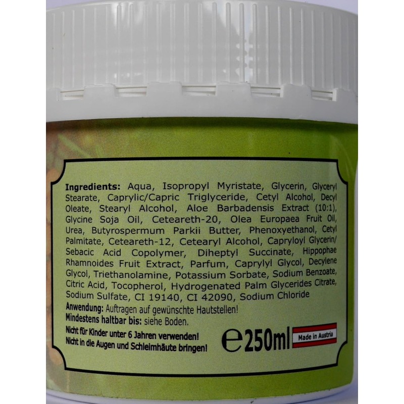 Sea Buckthorn Cream with Aloe Vera and Urea 250 ml