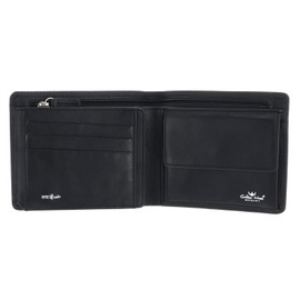 Golden Head Polo RFID Protect Billfold Coin Wallet with Zipped Pocket for Notes Black, black, rfid wallet