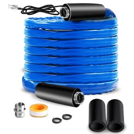 Dexepe 60 FT Upgraded RV Heated Water Hose with Storage Bag 5/8 Inch Inner Diameter with Energy Saving Thermostat Withstand Temperatures Down to -40°F for RV/Camper/Home/Garden