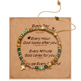Christian Gifts for Women, Cross Bracelet, Christian Gifts, Inspirational Gifts for Women, Natural Stone Bracelets, Religious Gifts for Woman