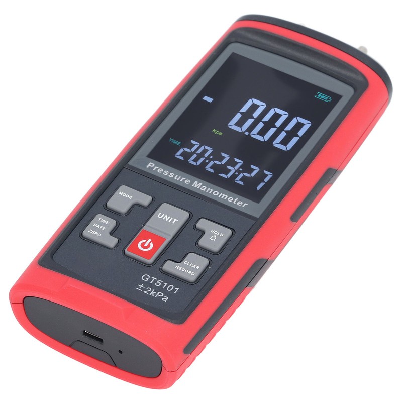 ±2KPa Differential Pressure Gauge High Accuracy Digital Pressure Manometer for