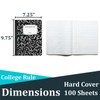 ENVO Composition Notebooks, College Ruled Composition Notebook, Black Marble Covers