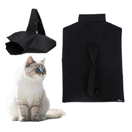 Cat Carrier Pouch,Cat-in-The Bag,Cat Carrying Bag for Adult Cats,Cat Pouch Cozy Comfort Carrier,Cat Carrier and Grooming Bag for Vet Visits,Medication Administration,Dental Care,and Car Travel(Black)