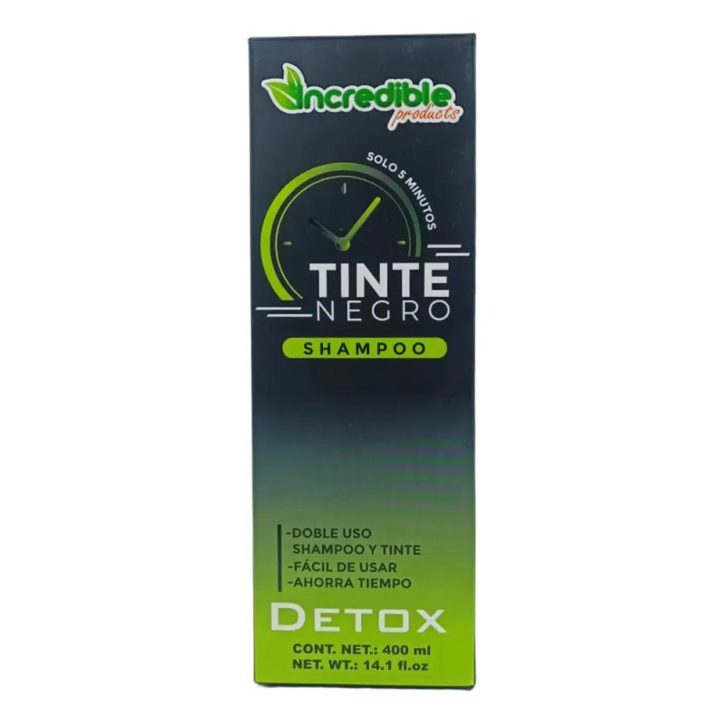 Shampoo Para Canas Con Tinte Para Cabello Color Negro 2