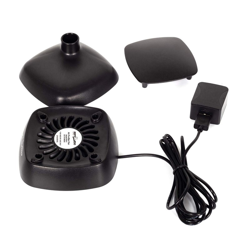REPTI ZOO Reptile Dehumidifier Glass Terrarium Air Purifier Fan Amphibian