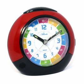 Atlanta Kinderwecker Mädchen ohne Ticken Analog Rot 1678-1
