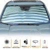 cartiangous USA Flag Front Windshield Sunshade UV Block Visor Cover