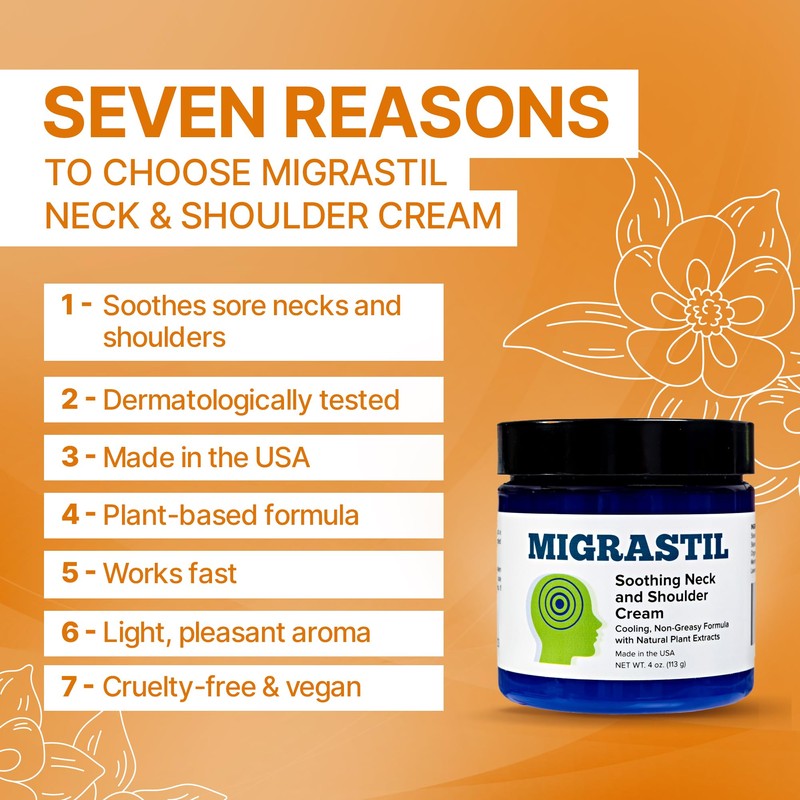 Basic Vigor Migrastil Neck & Shoulder Cream. Cooling Comfort for