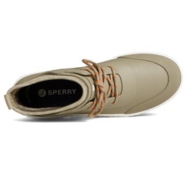 Sperry Mens Shoes Women's Torrent LACE UP Rain Boot, Green Rubber, 7