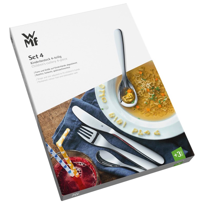 WMF animals Children's cutlery set set 4-piece, children's cutlery stainless