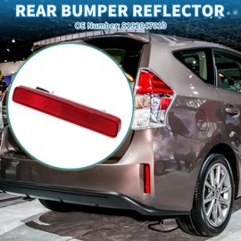 A ABSOPRO Rear Left Side Bumper Reflector No.8192047010 Bumper Reflector Side Marker for Toyota Prius 2012-2019 ABS Red