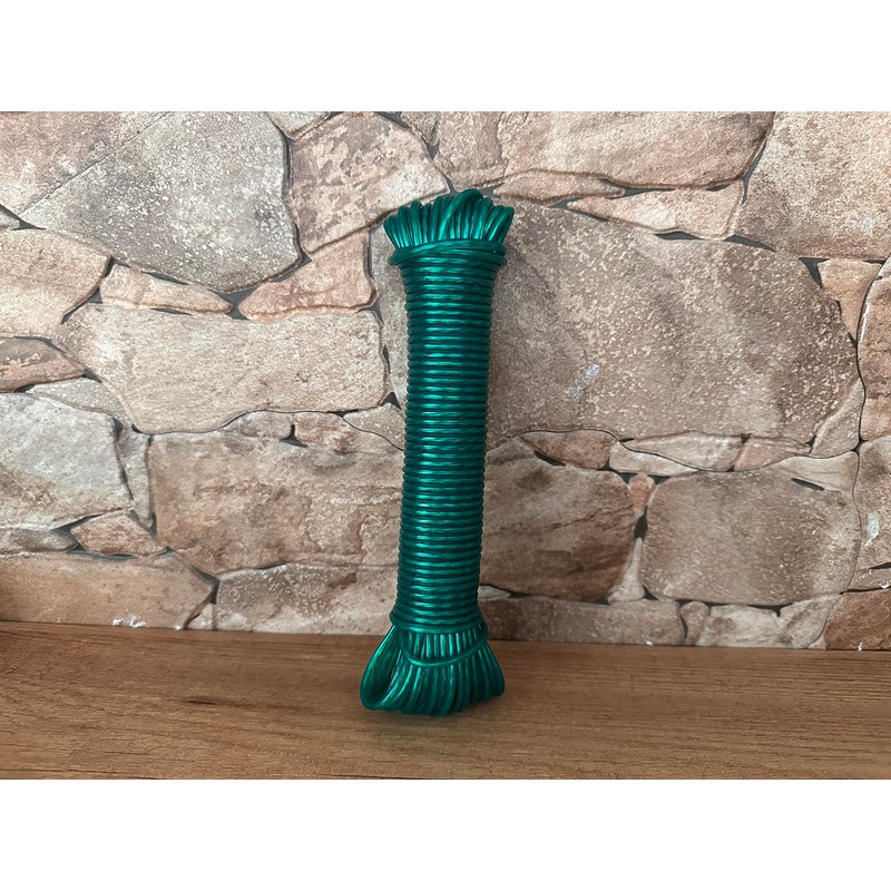 4mm x 20m Green Plastic Coated Iron Wire