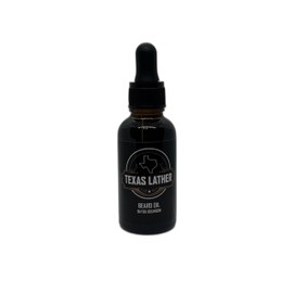 Texas Lather Beard Oil for Men - Natural Mens Beard Oil with Argan Oil and Jojoba Oil - Beard Softener, Strengthens and Moisturizes - Beard Conditioner for Men (1 Pack) (Bayou Bourbon- Sandalwood and Bourbon)
