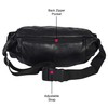 Leatherboss Genuine Lambskin Leather Fany Pack Waist Bag with Cell