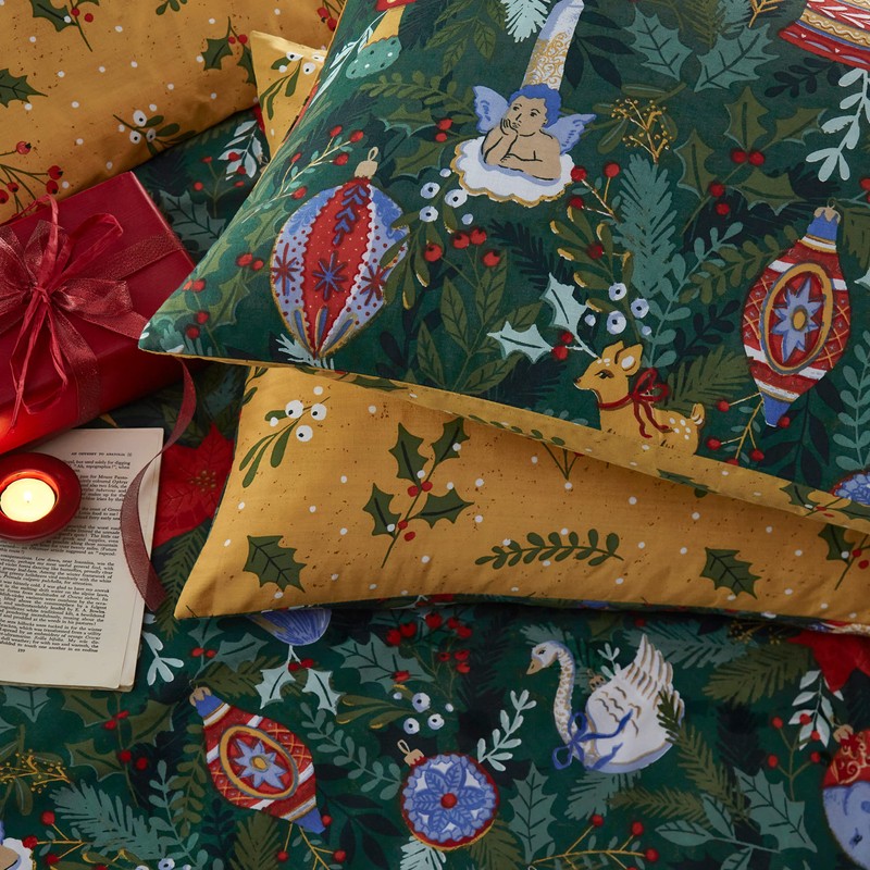 furn. Deck The Halls 2 pcs, Single Duvet Cover Set,