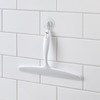 iDesign Bathroom Plastic Shower Squeegee with Wall Hook - White