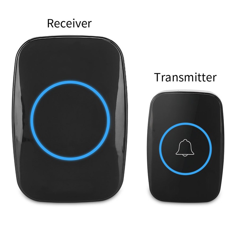 Wireless Music LED Doorbell Outdoor Transmitter Indoor Receiver 300m Remote