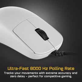 ENDGAME GEAR OP1 8k v2 White – eSports Gaming Mouse with Cable, 30K DPI Optical Sensor, 8000Hz Polling, Hot-Swappable Switches & Claw-Grip Design