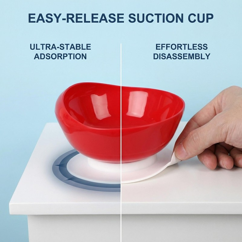 DURASIKO Non-Skid Suction Base Plates & Bowls Set, Adaptive Spill