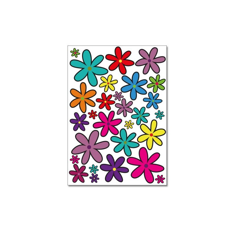 Wandkings Flower Design 1 Wall Sticker Set, 56 Stickers, 2