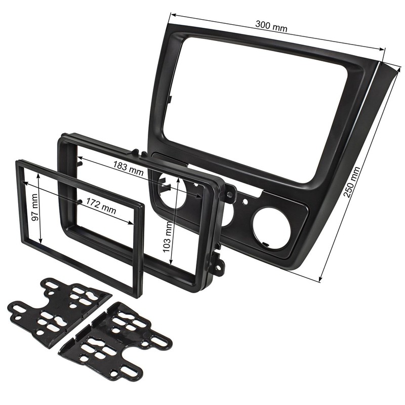 tomzz Audio 2450-026 Double DIN Radio Faceplate Compatible with Skoda