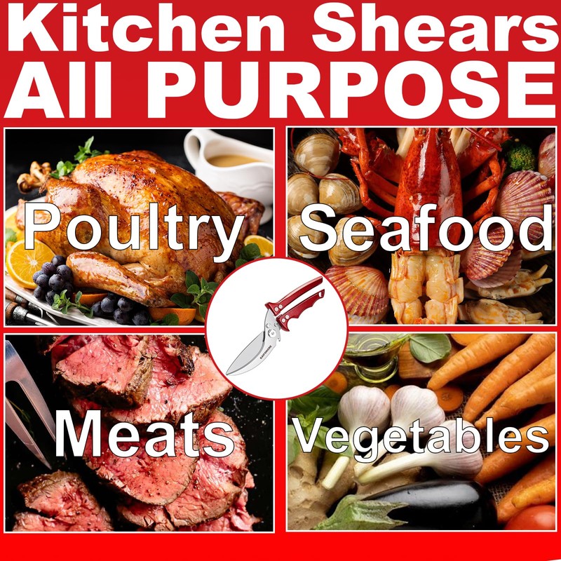 Poultry Shears Heavy Duty,Kitchen Shears for food Heavy Duty,Kitchen Scissors