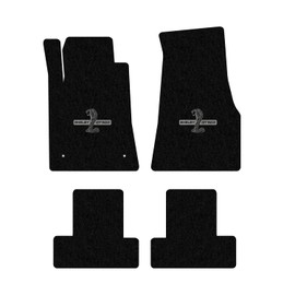 Lloyd Mats Heavy Duty Carpeted Floor Mats for Shelby Mustang 2008-2009 - Shelby Snake GT500 (Black, 4PC - Fronts + Rears)