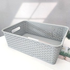 Rattan Basket Gray No. 6 6348 / Organization Plastic Basket Toy Wardrobe 5ea