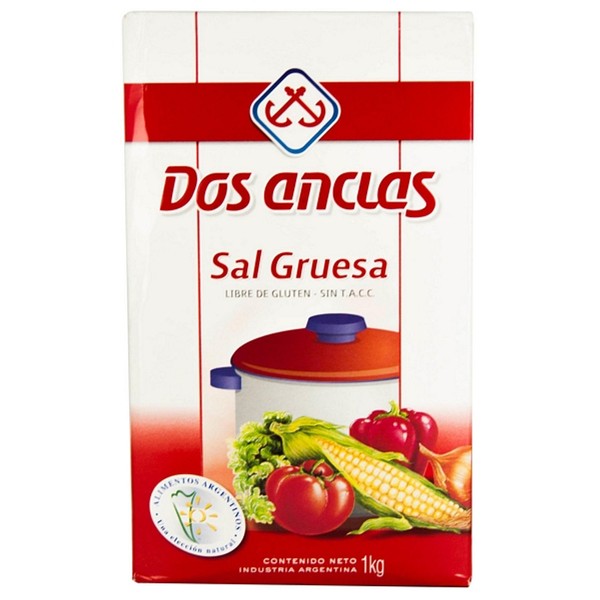 Dos Anclas Sal Gruesa Coarse Salt, 1 kg / 2.2 lb