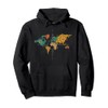 Mountains Scene and Compass Rose World Map Mandala Pullover Hoodie