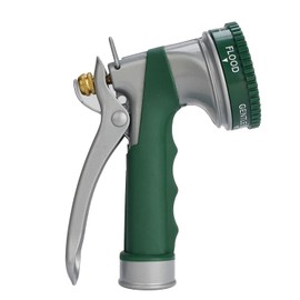 Garden Hose Nozzle, GUDWING Heavy Duty Metal Spray Nozzle, Tie Rods Made of Brass, High Pressure Hose Nozzle with Non-Slip Grip Handle for for Watering Garden, Washing Cars and Showering Pets (1)